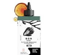 Huile de Massage Comestible BIO à la Fraise Sucrée - Biologique, Cosmos Organic - Arôme Naturel de Fraise Gourmande