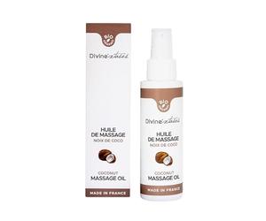 Huile de Massage Comestible Noix de Coco du Pacifique 100ml BIO - Sensuelle, Érotique & Hydratante à l'Argan - Massage Couple Relaxant - Labellisée Nature & Progrès - Fabriquée en France
