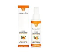 Huile de Massage Comestible Pêche Blanche 100ml BIO Divinextases Huile Sensuelle Hydratante à l’Argan Massage Couple Relaxant Fabriquée en France