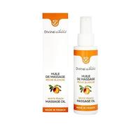 Huile de Massage Comestible Pêche Blanche 100ml BIO - Sensuelle, Érotique & Hydratante à l'Argan - Massage Couple Relaxant - Labellisée Nature & Progrès - Fabriquée en France