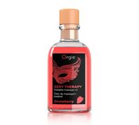 Huile de massage embrassable Sexy Therapy fraise - ORGIE
