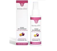 Huile de massage gourmande bio au Fruit de la passion -Soin sensoriel & hydratant- 0% Paraben, 0% PEG, 0% Phénoxytanol, 0% Colorant, 0% Huile de palme, 0% Parfum, 0% Alcool- Fabriqué en France