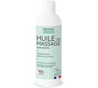 Huile De Massage Neutre Bio 4 Huiles Végétales Bio Amande Douce, Abricot, Coco & Sésame 100% Naturelle Fabriqué En France -