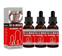 huile de massage pour hommes pour le sexe, agrandissement extra fort du pénis, agrandissement plus rapide du pénis de grande taille pour la croissance de la puissance de l'homme (M,3PC)