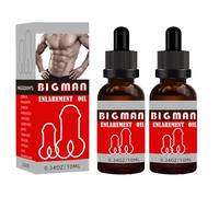 huile de massage pour hommes pour le sexe, agrandissement extra fort du pénis, agrandissement plus rapide du pénis de grande taille pour la croissance de la puissance de l'homme (M,2PC)