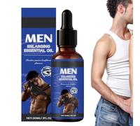 Huile de massage pour le corps - 30 ml - Gel naturel apaisant et revitalisant - Huile de soutien pour hommes - Pour augmenter la taille - Durée plus forte et performance plus intense