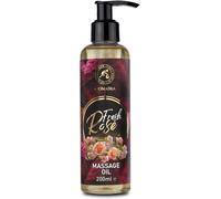 Huile De Massage Rose 200ml Huile Corporelle Mélange Bois De Rose Pépins De Raisin Jojoba L'amande Huiles Des Noyaux De Pêche Et Extrait De Rose Huile Relaxante Massage De Couples