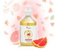 Huile de massage Verana, Pamplemousse, Huile cosmétique naturelle pour le corps, Pour tous types de peau, Massage nourrissant, Relaxant, Anti Cellulite, Antiseptique, Aromathérapie (500 ml)