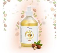 Huile de massage Verana Shea Karité, pour le corps, le visage et les cheveux, naturelle, neutre, glisse et absorption idéales, relaxant, anti cellulite, stimule la production de collagène (500ml)