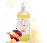 Huile de massage Verana, Stop Cellulite, Huile cosmétique naturelle pour le corps, Pour tous types de peau, Anticellulite, Efficace dans les programmes de modelage du corps, Aromathérapie (1L)