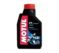 Huile de mélange MOTUL 100 pour moteur 2T - minérale - 1 Litre