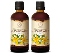 Huile de Millepertuis 2x100 ml - Pur & Naturelle - Base Végétale - Soin Capillaire & Cutané - Visage & Corps - St. John’s Wort Oil