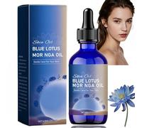 Huile de Moringa Blue Lotus, Huile Visage Éclat à l'Huile de Graines de Moringa Bio, Lotion Anti-Âge pour Femmes, Hydratation Intense, Nourrissage Instantané des Peaux Sèches