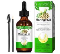 Huile de Moringa pour Visage, Capillaires, Massage du Cuir Chevelu et Corps, Pure, Pressée à Froid, Non Raffinée, Hydratante et Anti-âge, Croissance Des Cheveux Nourrissant