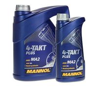 Huile de moto 4 + 1 (5 litres), MANNOL 4 temps Plus 10W-40