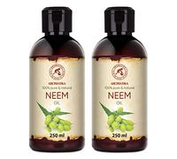 Huile de Neem 2x250ml - Melia Azadirachta - Huile Végétale de Neem Vierge - Pure et Naturelle - Pressée à Froid et non Raffinée pour Peau Pure, Plantes, Chien Cheveux