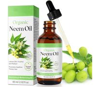 Huile de neem biologique pour la peau, 100% pur huile de neem pressée à froid naturel, pour l'huile apaisante naturelle, nourrit la peau et les cheveux, réduit les ridules (1PC)