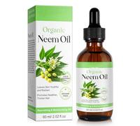 Huile de Neem Pure Pressée à Froid 60ml，Pure et Naturelle，Nature Neem Huile de Neem Pure & Vierge ，pour cheveux, peau, ongles, cuir chevelu, corps,Blanchissant, nourrissant