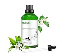 Huile de Néroli Mumianhua Pure Huile Essentielle de Néroli Thérapeutique Huile de Fleur Oranger Non Diluée pour Peau, Cheveux, Savon, Bougies, Parfum, Diffuseur, Massage 100 ml Bouteille Brune