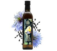Huile de Nigelle Bio Pure Alimentaire Pressée à Froid - 500ml. Huile de Cumin Noir Bio Riche en Oméga 6/9 pour Assaisonnements - Black Seed Oil.