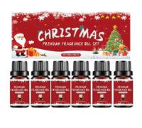 Huile de Noël parfumée pour diffuseur 10 ml d'aromathérapie naturelle | coffret d'huile pour diffuseur d'aromathérapie des fêtes Pour Femmes, Hommes, Bureau, Entrée, Buanderie, Bougies, Sa