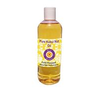 Huile de noix pure de Kukui Deve Herbes (Aleurites moluccanus) 100% naturelle, pressée à froid 200ml (6,76 oz)