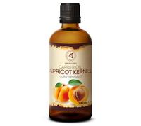 Huile de Noyau d’Abricot 100ml - Prunus Armeniaca Kernel - Pure et Naturelle - Huile de Base pour Soins du Visage, du Corps et des Cheveux - Flacon en Verre