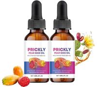 Huile De Pepin De Figue De Barbarie Bio, Huile De Figue De Barbarie Bio Visage Anti âge, Huile Figue De Barbarie, Naturelle Pressée à Froid, Soins Antirides Et Anti Cernes, Hydrate En Profondeur (2PC)