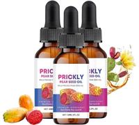 Huile De Pepin De Figue De Barbarie Bio, Huile De Figue De Barbarie Bio Visage Anti âge, Huile Figue De Barbarie, Naturelle Pressée à Froid, Soins Antirides Et Anti Cernes, Hydrate En Profondeur (3PC)