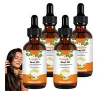 Huile de pépins de courge 100% pressée à froid, idéale pour la croissance des cheveux et les soins de la peau. Renforce l'épaisseur des cheveux, convient aux cheveux secs et abîmés. (4PCS)