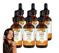 Huile de pépins de courge 100% pressée à froid, idéale pour la croissance des cheveux et les soins de la peau. Renforce l'épaisseur des cheveux, convient aux cheveux secs et abîmés. (6PCS)