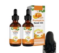 Huile De PéPins De Courge PresséE à Froid Pour Les Cheveux 60 Ml, Huile De PéPins De Courge, Huile VéGéTale Froide Hydratante Pour Le Cuir Chevelu, Huile Capillaire Cheveux Secs Et AbîMéS (2 PCS)