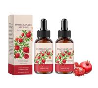 Huile de pépins de grenade, 60 ml, huile hydratante pure et naturelle, au noyau de grenade, réduit les rides et raffermit la peau, élixir de soin radiatif pour cheveux et peau (2 pièces, taille unique