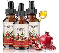 Huile de pépins de grenade, huile de pépins de grenade 100% naturelle pressée à froid, essence hydratante biologique, hydratation et nutrition en profondeur pour la peau (3pcs)