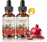 Huile de pépins de grenade, huile de pépins de grenade 100% naturelle pressée à froid, essence hydratante biologique, hydratation et nutrition en profondeur pour la peau (2pcs)