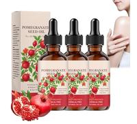Huile de pépins de grenade pour la peau, huiles de pépins de grenade pressées à froid pour le soin du visage et des cheveux, essence pour l'hydratation anti-âge, améliore l'élasticité (3 pièces)