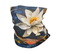 Huile De Poisson, Fleurs De Lotus, Style Asiatique Homme Femme Echarpe Gaiter Élastique Headwrap Multi-Usage Décoration Faciale pour Yoga Randonnée Sports