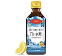 Huile de poisson liquide, citron naturel, 1600 mg, huile de poisson Nowregian, 200 ml
