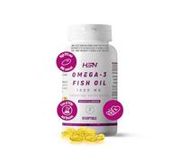 Huile de Poisson Oméga 3 de HSN |1000mg par Softgel |18% EPA (Acide Éicosapentaénoïque) EPA et 12% DHA (Acide Docosahexaénoïque) |avec Vitamine E, sans Gluten, sans Lactose, 30 Perles