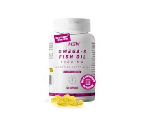 Huile de Poisson Oméga 3 de HSN |1000mg par Softgel |18% EPA (Acide Éicosapentaénoïque) EPA et 12% DHA (Acide Docosahexaénoïque) |Avec Vitamine E, Sans Gluten, Sans Lactose, 120 Perles