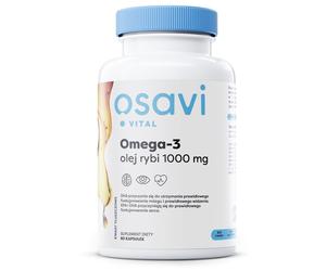 Huile de poisson Oméga-3 OSAVI, 1000 mg (60 gélules)