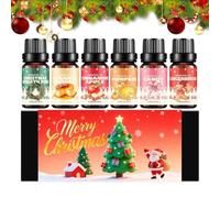 Huile De Pour Diffuseur - 6 Pièces Senteurs pour Fabrication de Savon | Huile De De Bougies De Noël | Pour Massage Corporel Fêtes Hiver Salon Salle De Bain Méditation Spa Yoga