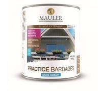 Mauler Huile de protection longue durée : volets, portails, claustras, bardages et autres boiseries verticales - 2,5L MAT Gris Clair - Perle - Sans odeur