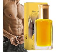 Huile de raffermissement de poitrine pour hommes - 12 ml d'abeilles Vennom | Développement et renforcement du sein masculin | Huile de massage hydratante pour la maison, gymnase, voyage