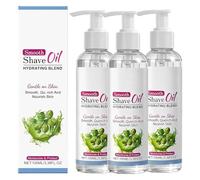 Huile de rasage douce pour femmes, avant et après rasage avec vitamine E, prévient les poils incarnés et la sécheresse, nourrissante, non grasse, soulagement rapide des peaux irritées (3pcs)