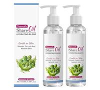 Huile de rasage douce pour femmes, avant et après rasage avec vitamine E, prévient les poils incarnés et la sécheresse, nourrissante, non grasse, soulagement rapide des peaux irritées (2pcs)