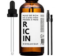Huile de Ricin 100% Bio, Pure et Naturelle - 100 ml - Soin pour Cheveux, Cils, Ongles, Peau.