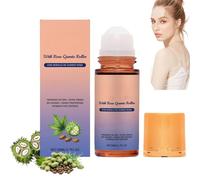 Huile de ricin bio avec rouleau en quartz rose, huile de ricin bio naturelle, 100% pure et extra vierge, nourrit la peau en douceur, pour le ventre, le visage et le corps.