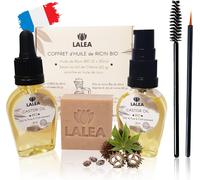 Huile De Ricin Bio + Ssolide À L'huile De Ricin Pour Visage, Cheveux, Cils, Sourcils, Ongles, Peau Et Barbe, Pressée À Froid, Castor Oil, Pipette + Pompe + Kit Mascara Pousse De Cheveux Efficace
