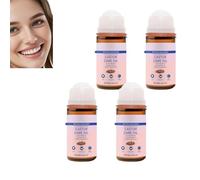 Huile de ricin biologique avec bille de quartz rose, huile de ricin dorée pressée à froid pour la croissance des cheveux, des cils, du visage et du corps, huile de ricin naturelle 50mL (4pcs)